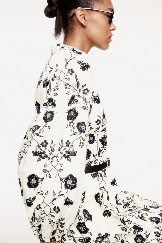 Шикарна котонова сукня H&M в квіти літня платье хлопковое летнее белое