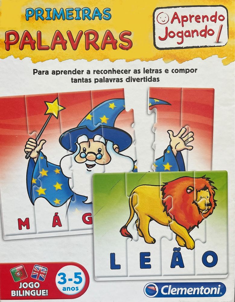 Puzzle infantil 3-5 anos, português e inglês