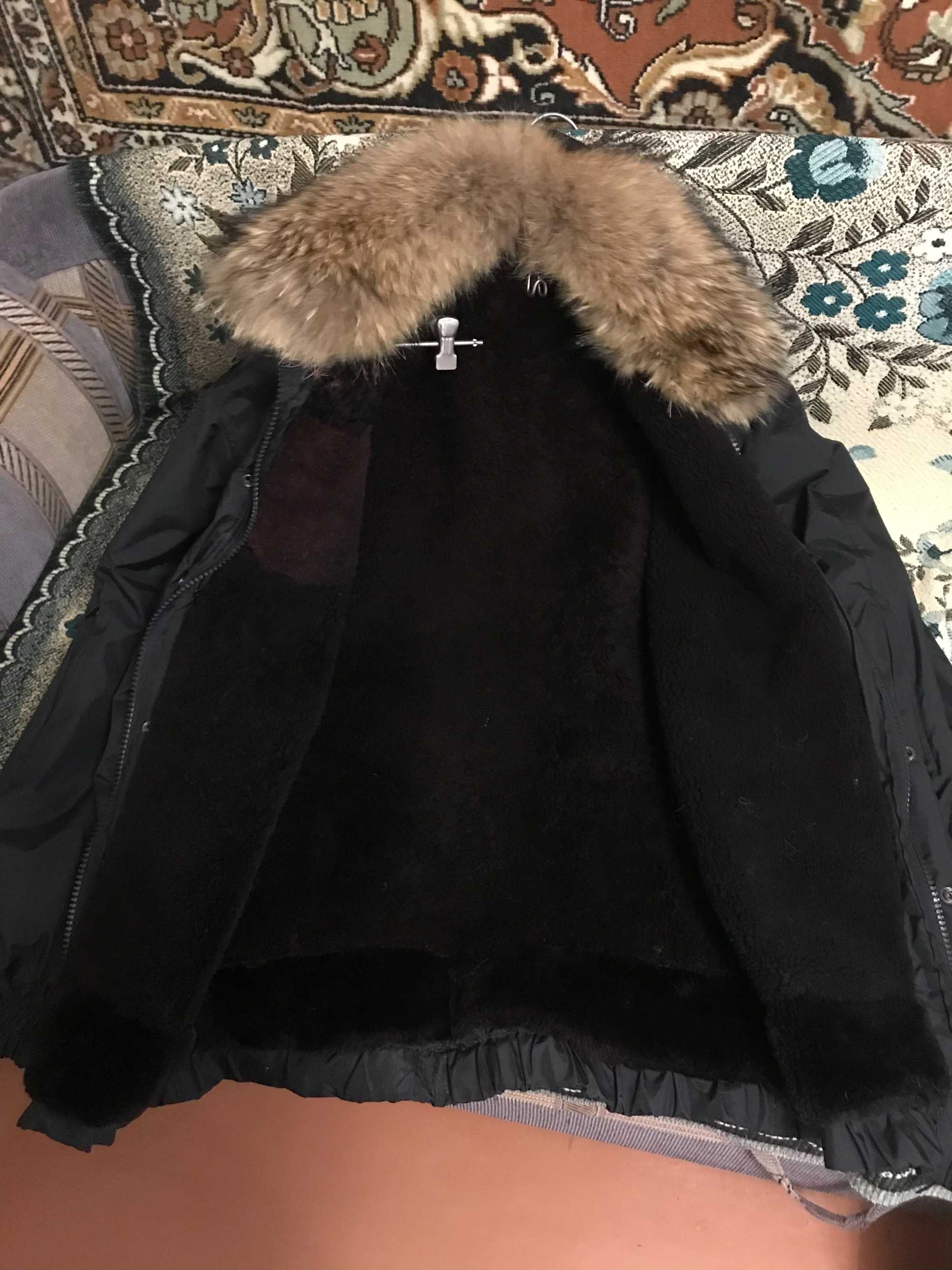 Зимняя куртка на овчине, мужская, 50 размер