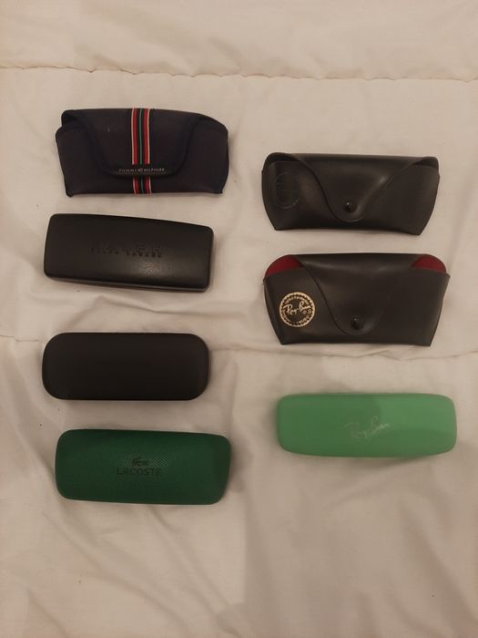 Caixas bolsas óculos