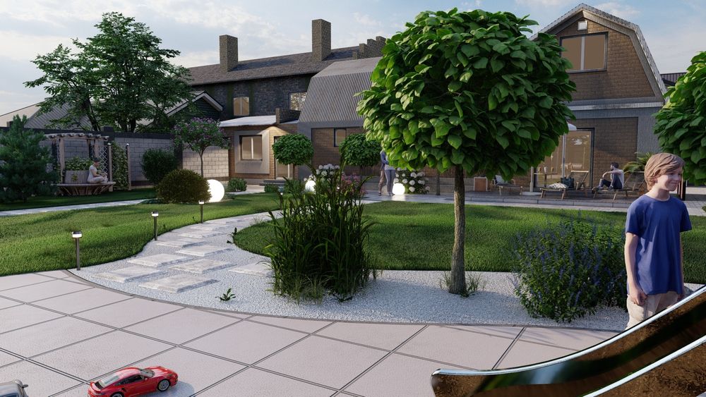 Ландшафтый проект, дизайн 3д, ландшафт 3д, визуализация, проект, 3d