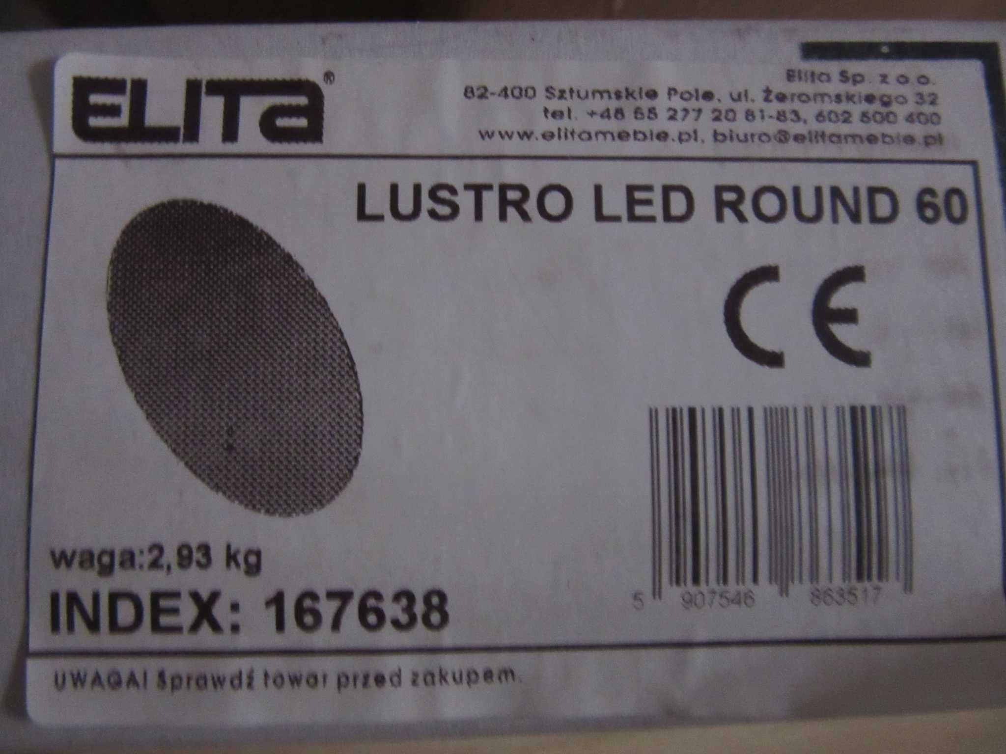 Lustro łazienkowe Elita Round 60 LED