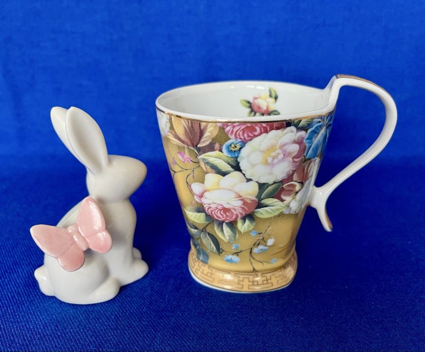 Чашка Кружка фарфор 450мл Кобальт Позолота Fine Royal Porcelain Новая.