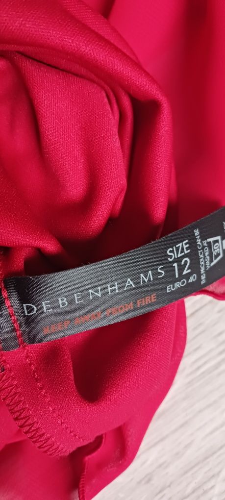Czerwona suknia imprezowa Debenhams rozm.40
