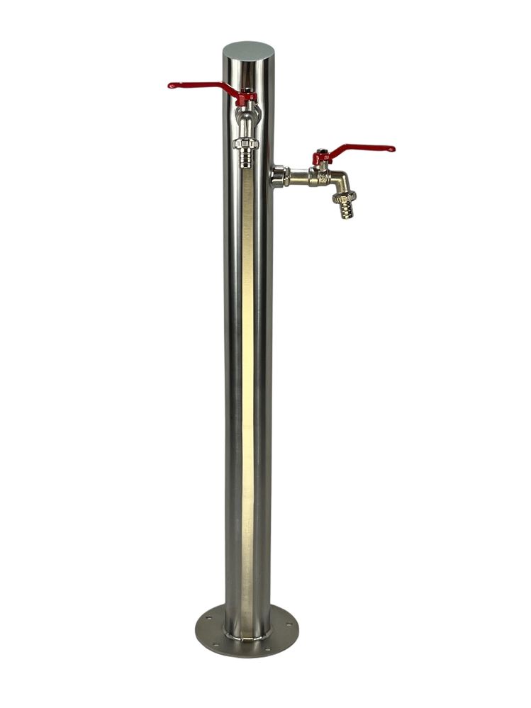 Kran ogrodowy hydrant słupek kranik 90cm INOX pobór wody na słupku