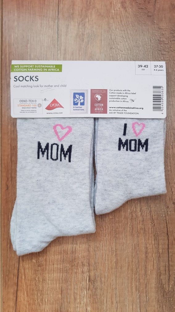 Lidl skarpetki skarpety dla mamy i dziecka 39-42  27 - 30