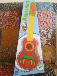 Ukulele gitara Djeco dla dzieci drewniana