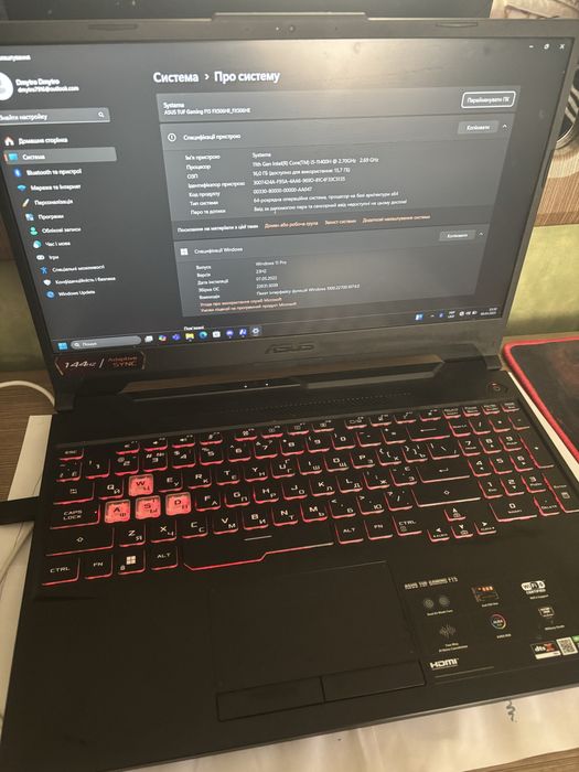 Ноутбук Asus Tuf Gaming +1 tb SSD ідеальний стан