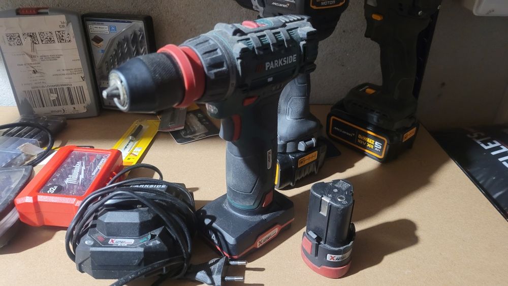 Parkside pbsa 12 wkrętarka 12v, zestaw