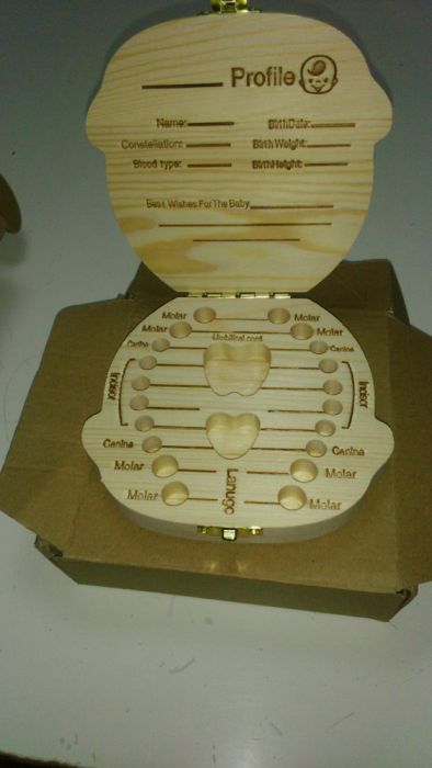 Caixa madeira guardar Dentes filhos bebes, Cordão Umbilical