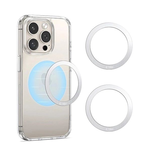 Pierścień Tech-Protect MMP-110/2w1 MagSafe - srebrny / srebrny