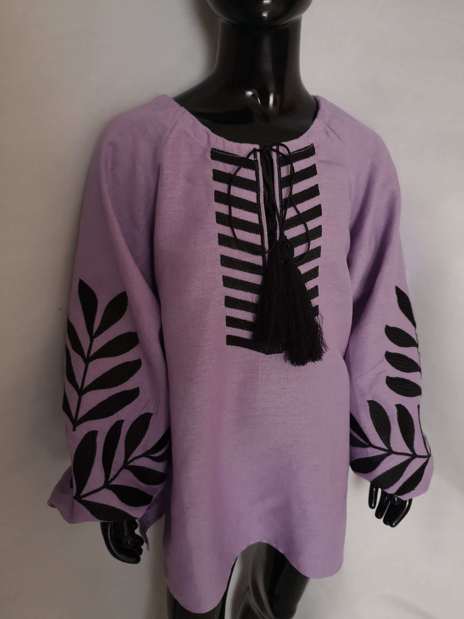 Лляна натуральна вишиванка в наявності ХS, S, M, L, XL