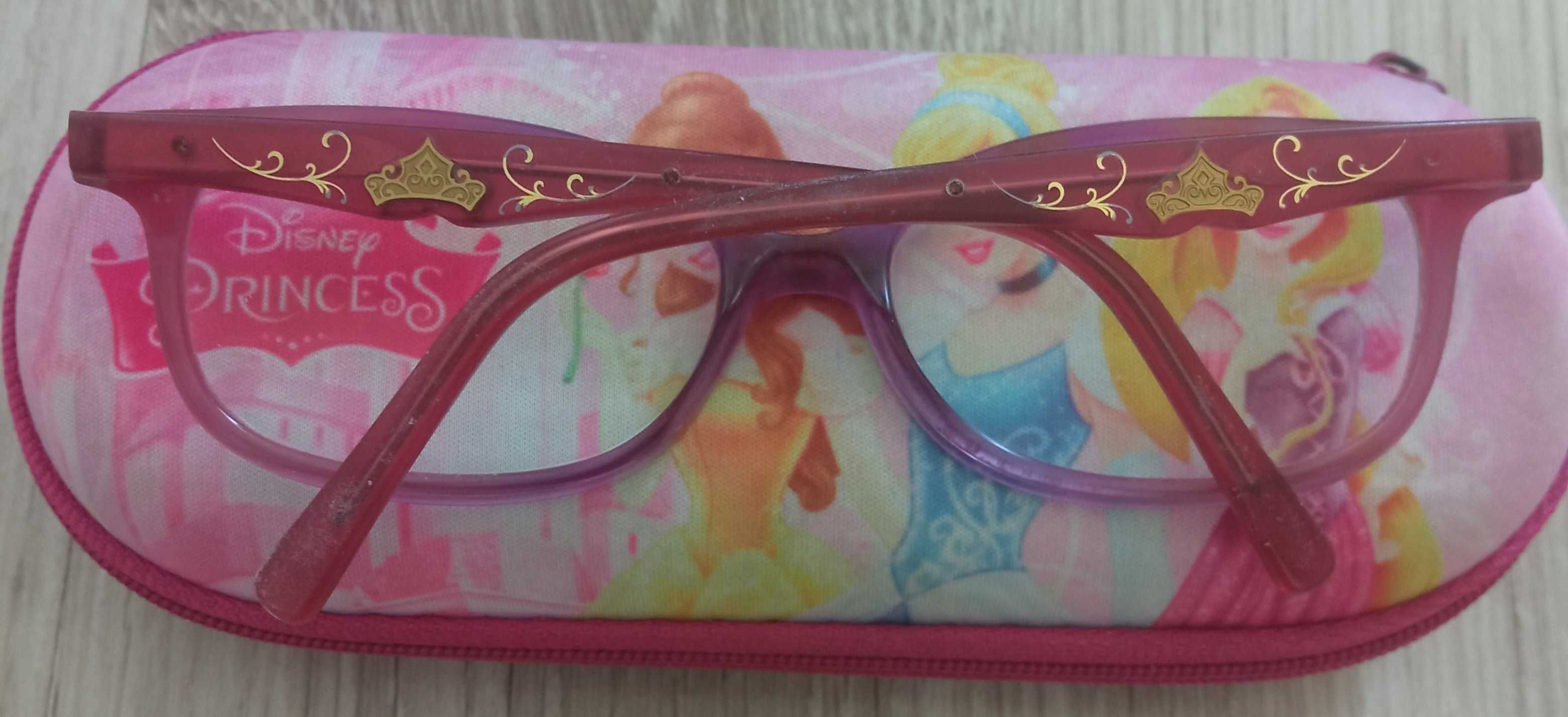 Oprawki okulary dziecięce plastikowe różowe Princes Disney