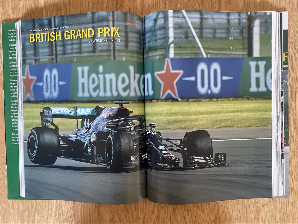 Livro sobre formula 1, época 2020