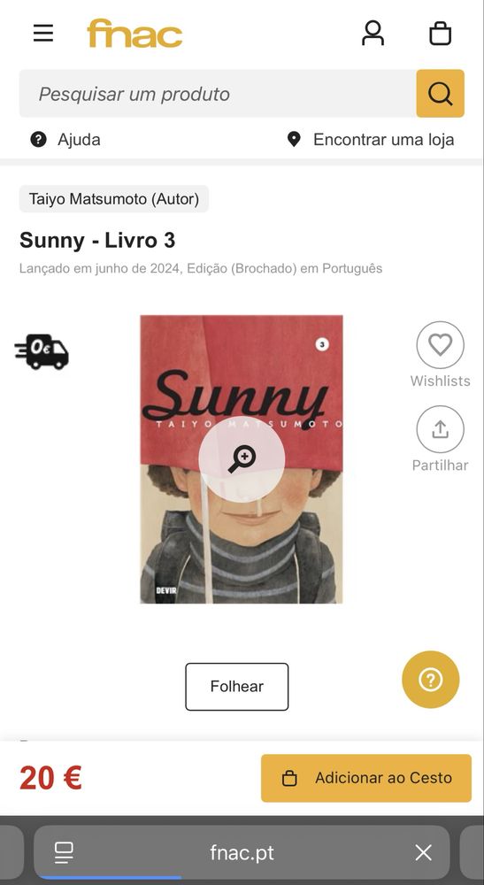 Sunny - Livro 3 Taiyo Matsumoto