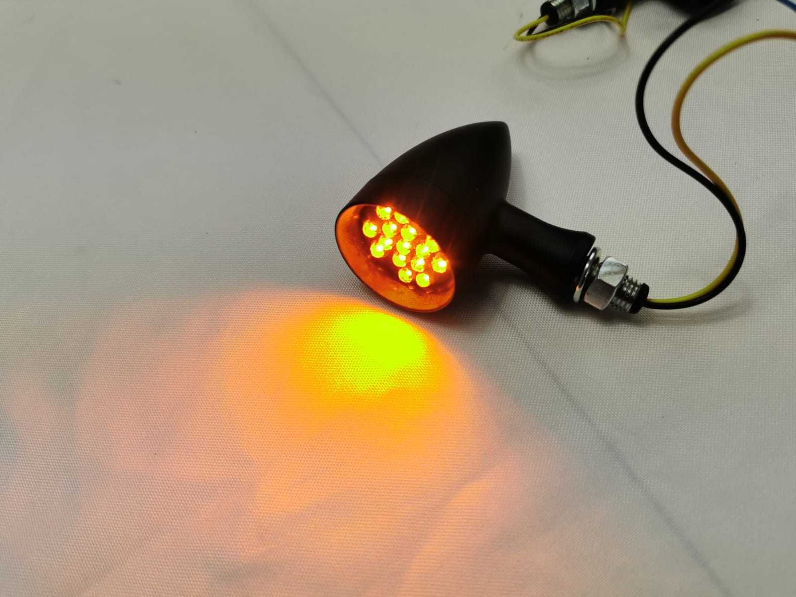 Kierunkowskazy LED czarne metalowe Kierunkowskaz Chopper Custom