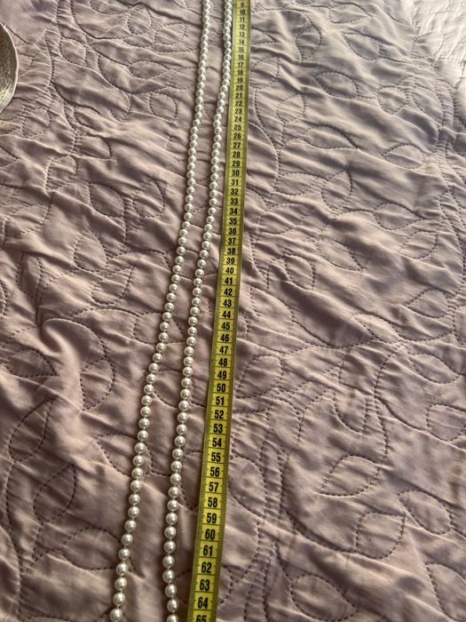 Перлини натуральні 150см. Перла. Буси. Намисто. Кольє.