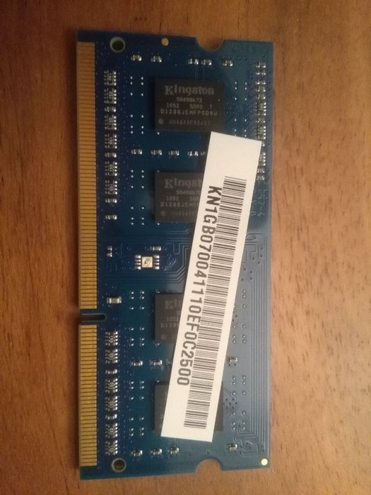 pamięć RAM DDR3 1333MHz 2GB+1GB =3GB dwie kości do laptopa