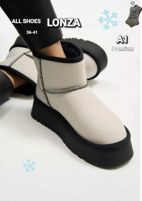 Уги жіночі шкіра UGG Уги липучка  LONZA хайтопи