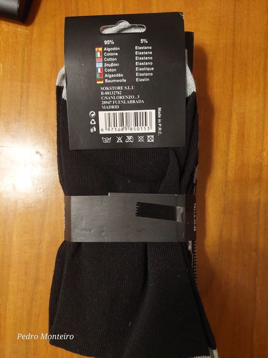 3 pares de meias novas com etiqueta