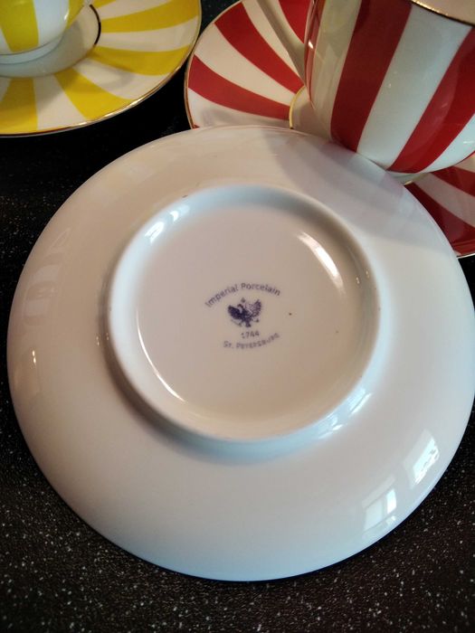 Императорский фарфор, набор кофейных чашек " Ландыши "