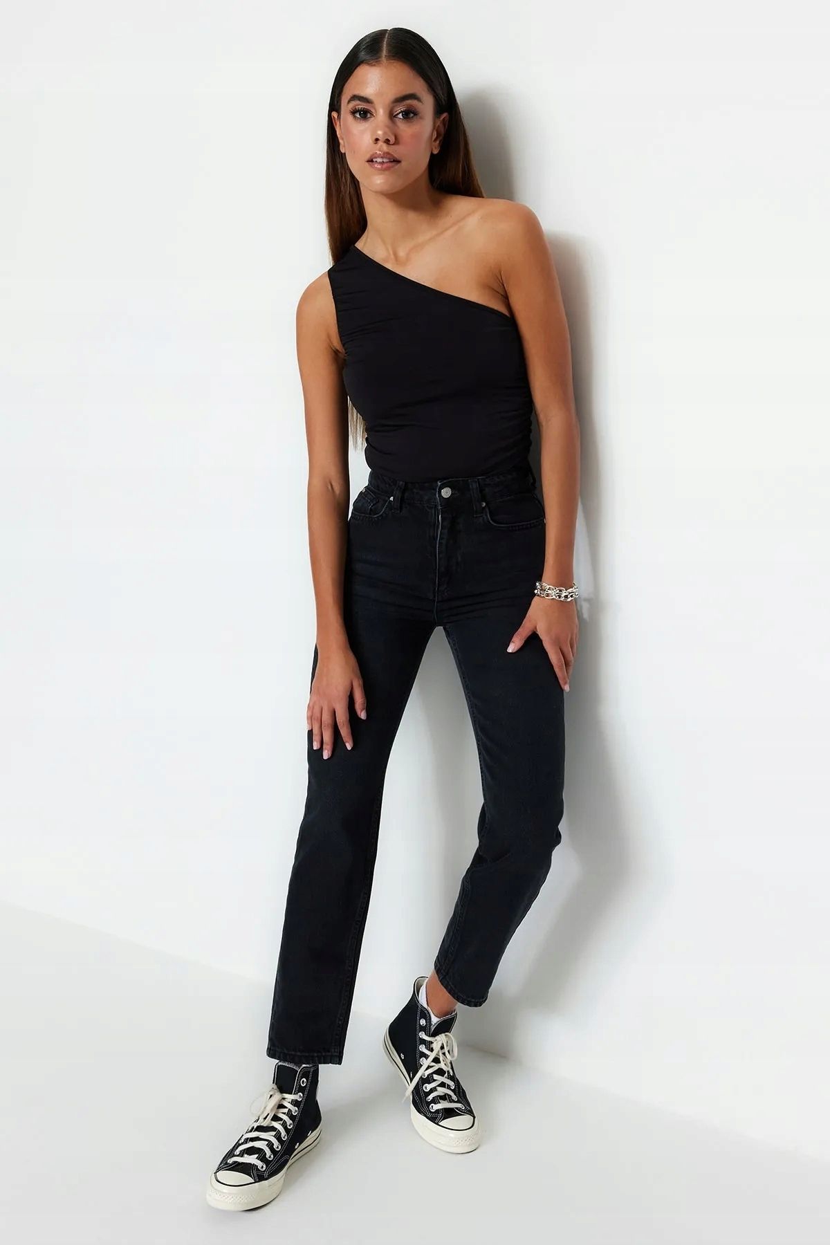Trendyol 44 Xxl Spodnie Mom Jeans Klasyczne J29312