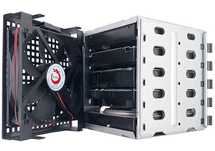 Drive Bay em Aço Inoxidável para Discos de 5,25" com Ventilador - Novo