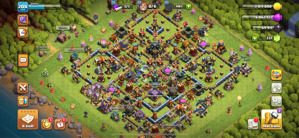 Продам акаунт клеш оф кленс 17 тх