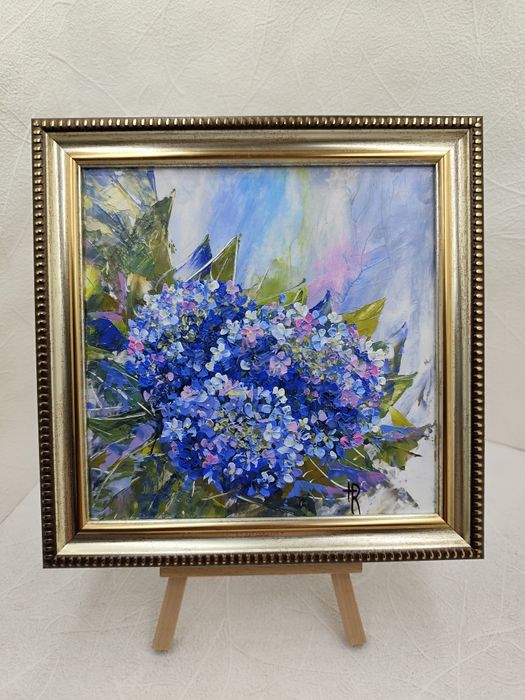 Подарунок, квіткова картина олією.