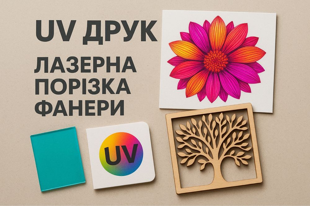 UV друк та лазерна порізка / гравіювання
