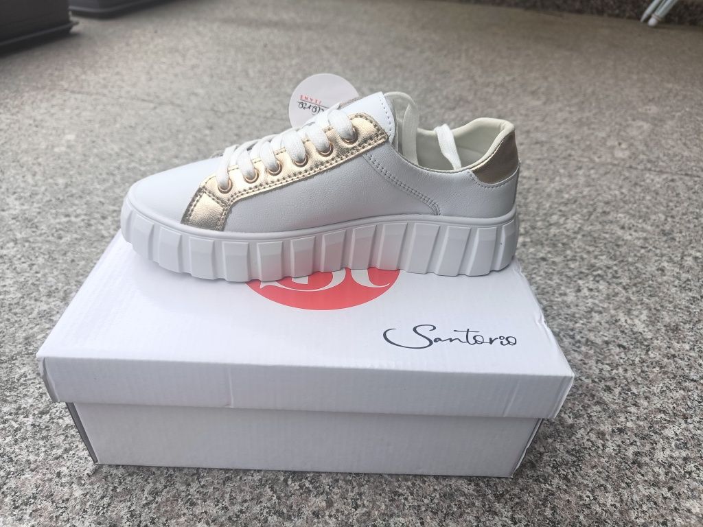 Nowe buty włoskie Santoria, skórzane wkladki Roz.37