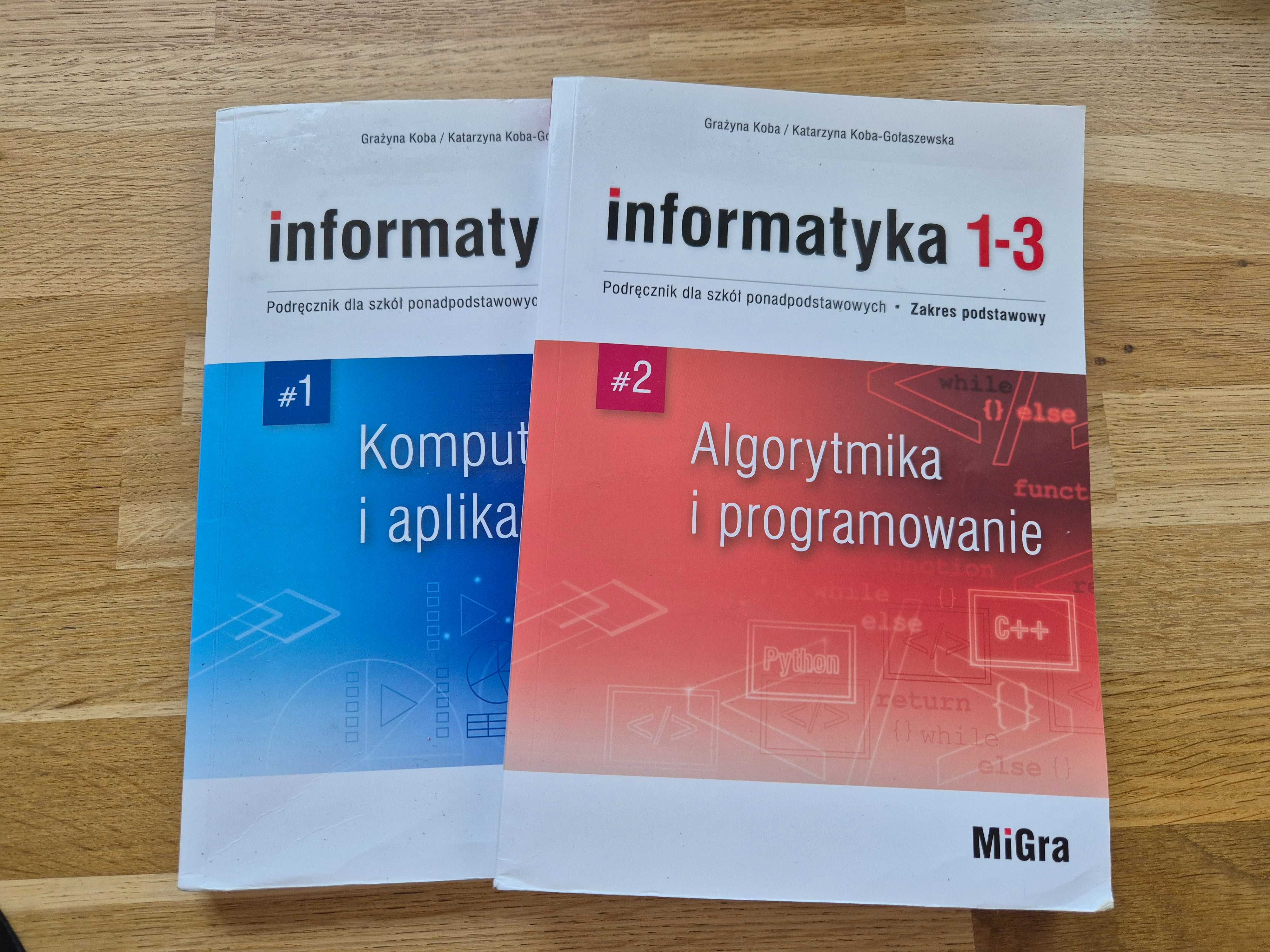 Informatyka 1-3 zestaw dwóch podręczników MiGra zakres podstawowy