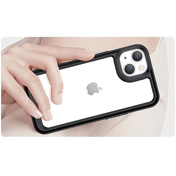 Outer Space Case etui iPhone 14 Plus sztywny pokrowiec z żelową ramką