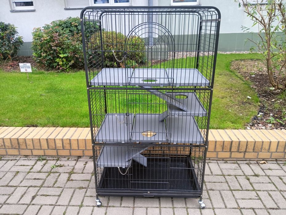 Klatka z wyposażeniem dla szczurów