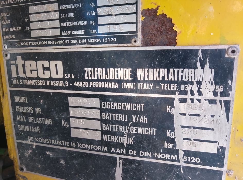 Podnośnik nożycowy koszowy IG8150