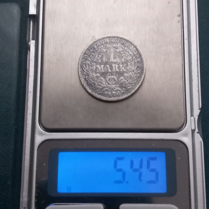 1 Марка 1876р(J). Срібло-900°. Німеччина.