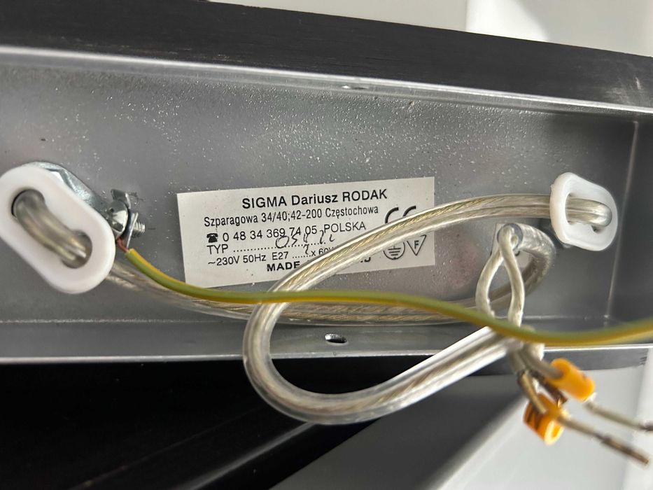lampa wisząca wenge klosz mleczny