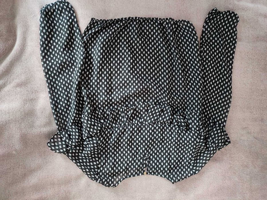 Czarna elegancka bluzka, rozmiar S