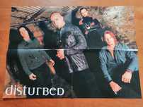 Plakat / poster Disturbed z jednej strony i The 69 Eyes z drugiej.Nowy