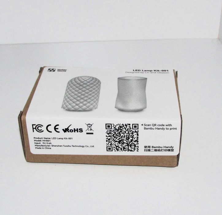 Bambu Handy Maker World Led Lamp Kit-001 NOVO e SELADO