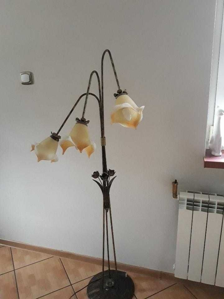 Lampa stojąca podłogowa 3 klosze