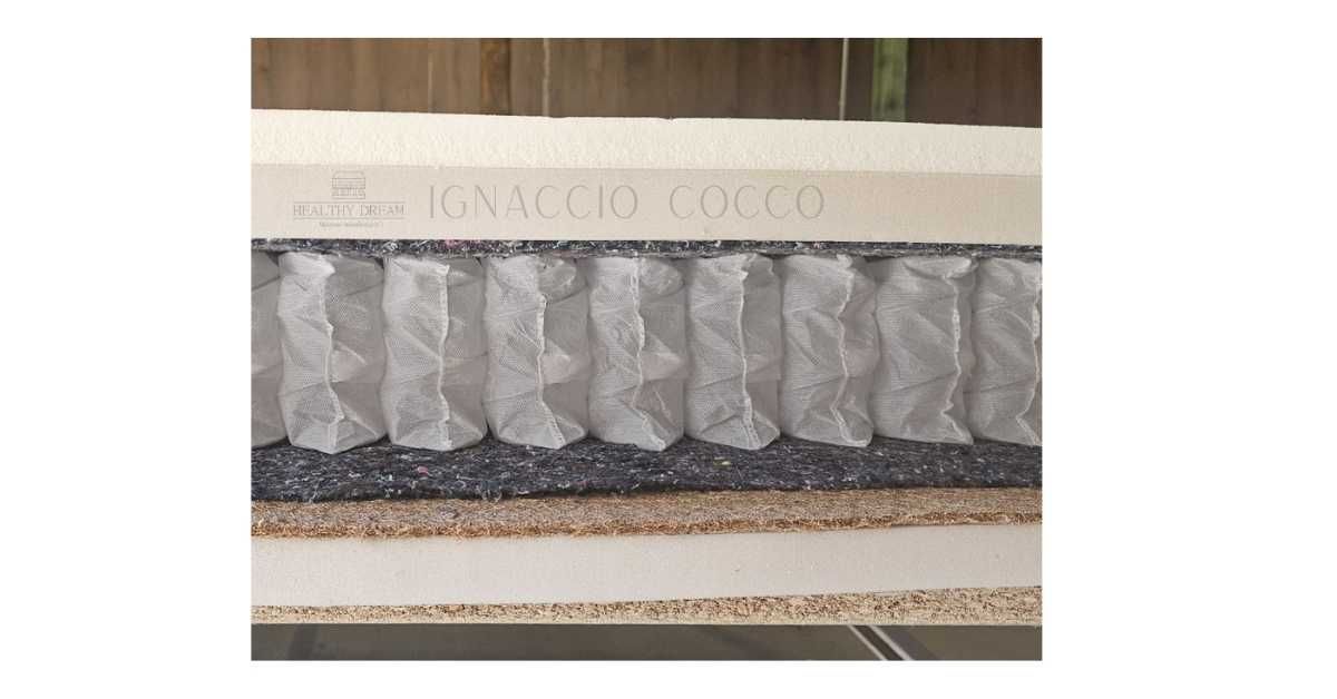 Materac kieszeniowy 140x200 Lateks kokos czarny IGNACCIO COCCO BLACK