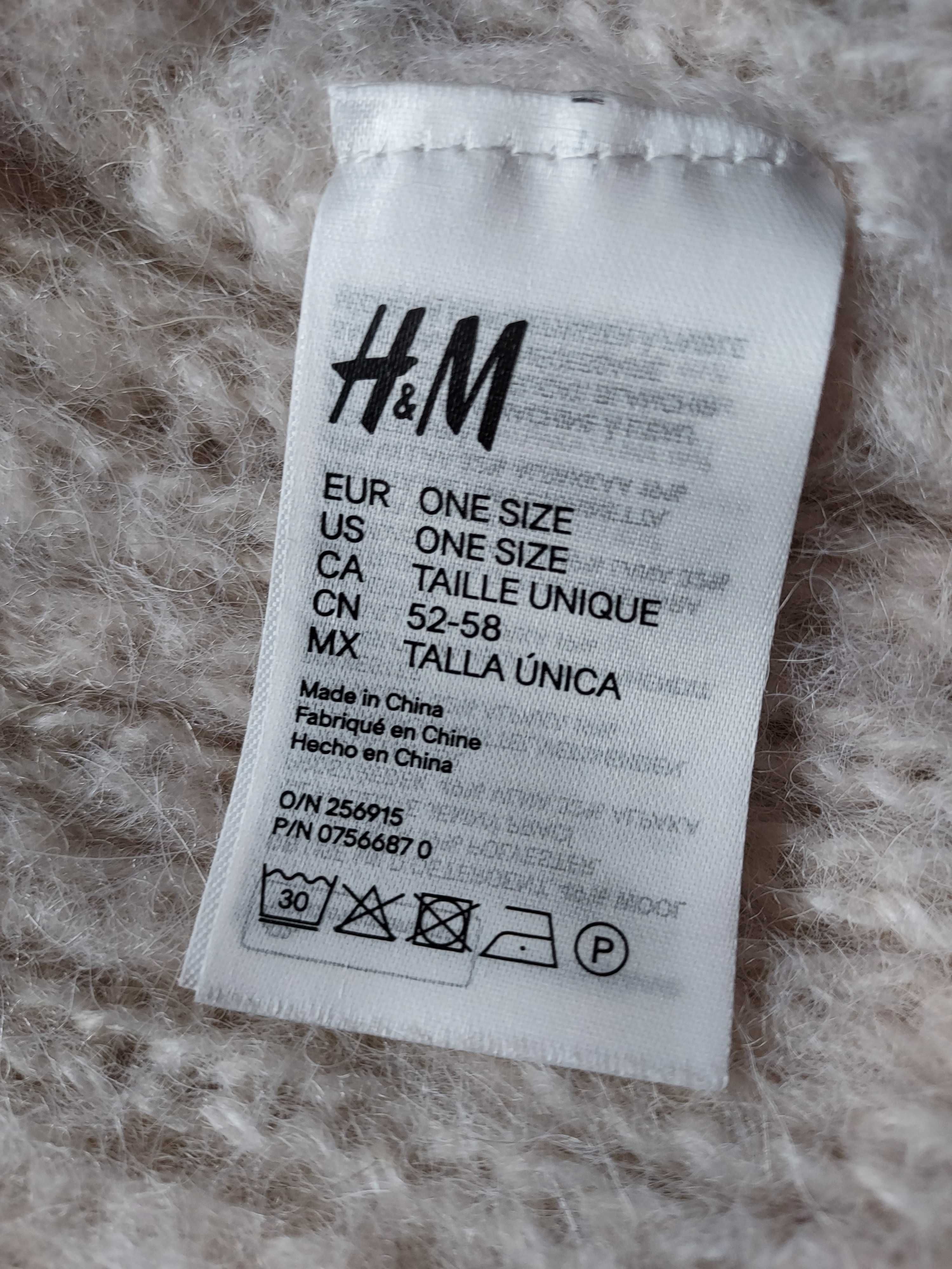 Nowa czapka H&M beżowo-kremowa . Welna,alpaka: )