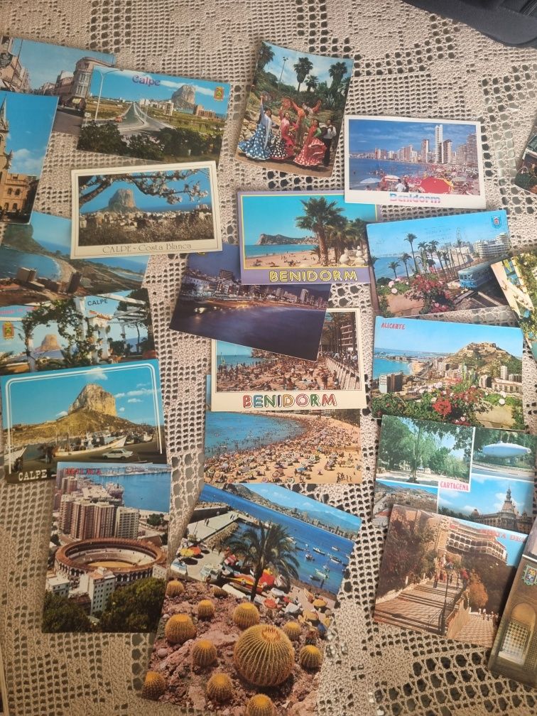 Lote postais e livro vintage andaluzia