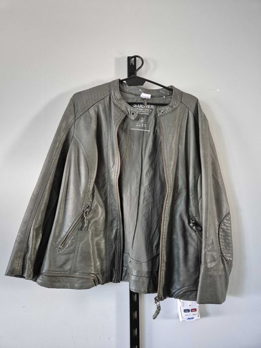 Kurtka z eko skóry S.olivier szara ramoneska