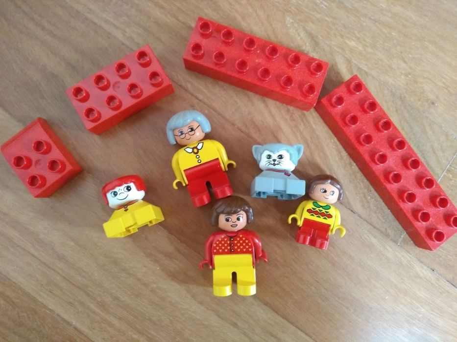Zestawy dodatkowych klocków LEGO duplo-czerwono-żółte