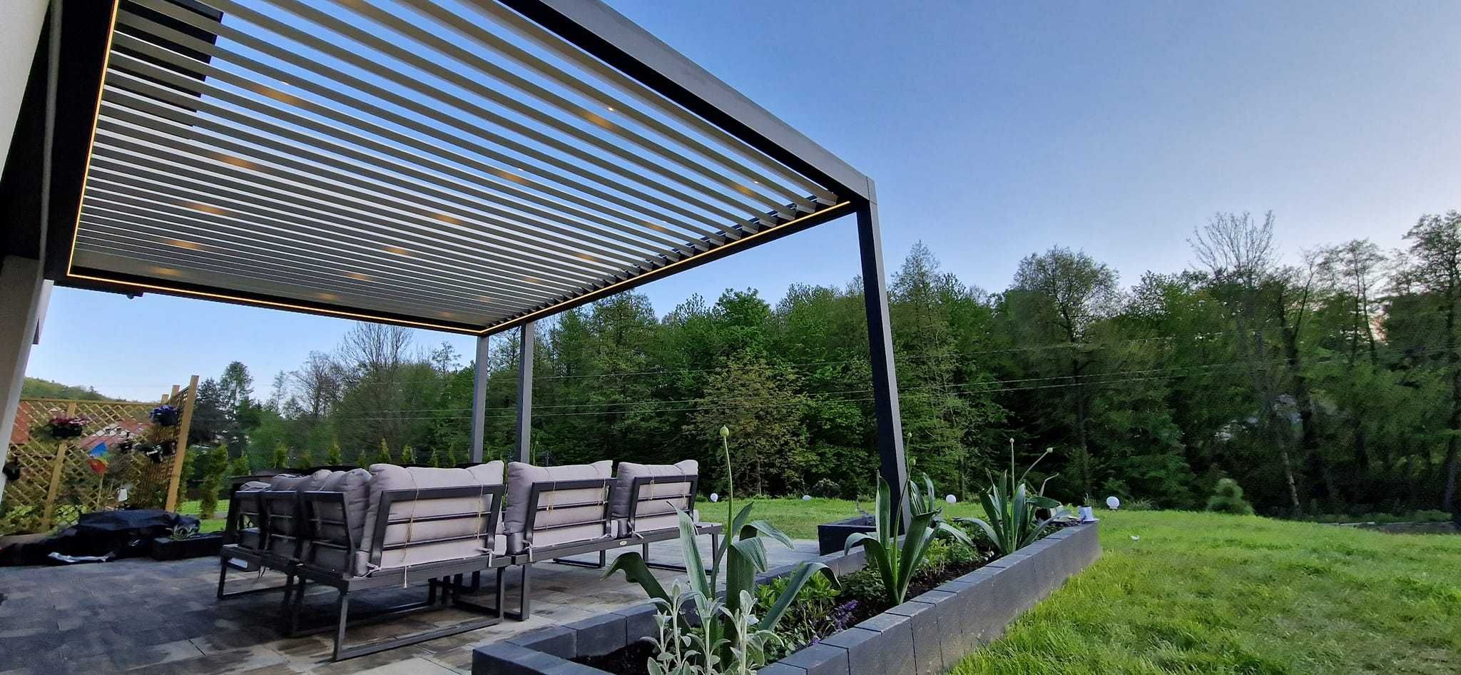 Pergola Ogród zimowy Zadaszenie tarasu Lamele Nowoczesny Design