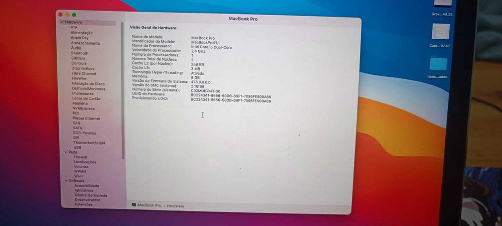 Mac Book Pro Retina, 13-inch, late 2013 com  8GB