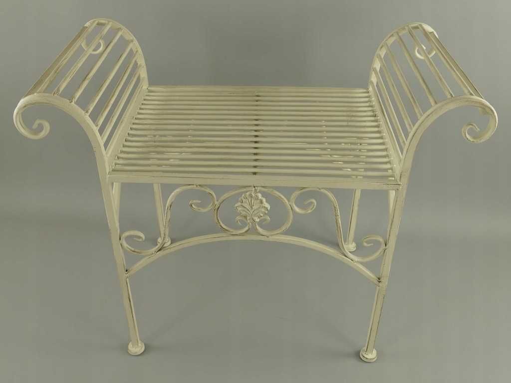 Krzesło metalowe ogrodowe rustykalne ławka retro