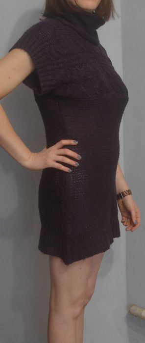 Fioletowa Sukienka dzianinowa rozm.40
